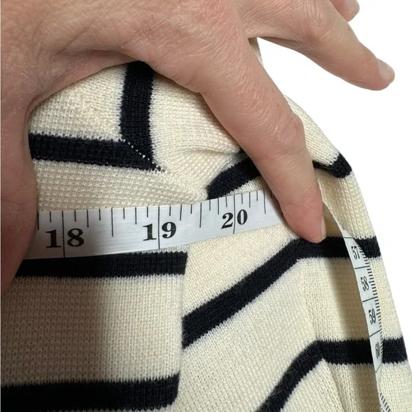 Sezane | NWOT Betty Cardigan in Navy/Ecru Stripe RARE OG Gold Buttons Small - Picture 11 of 14